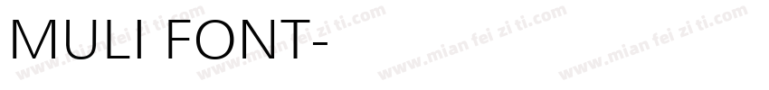 MULI FONT字体转换